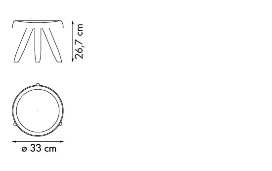 B-Ware Cassina 524 Tabouret Berger Hocker Beistelltisch H26,7cm Amerikanischer Nussbaum - 436730