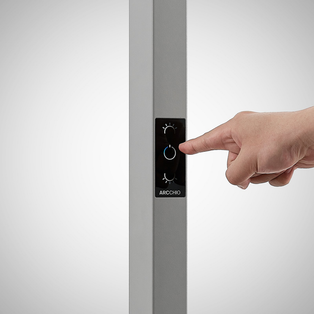 Arcchio Bertram Led Büro Stehlampe Sensor Cct Silber Stehleuchte Mit Touchdimmer B-Ware