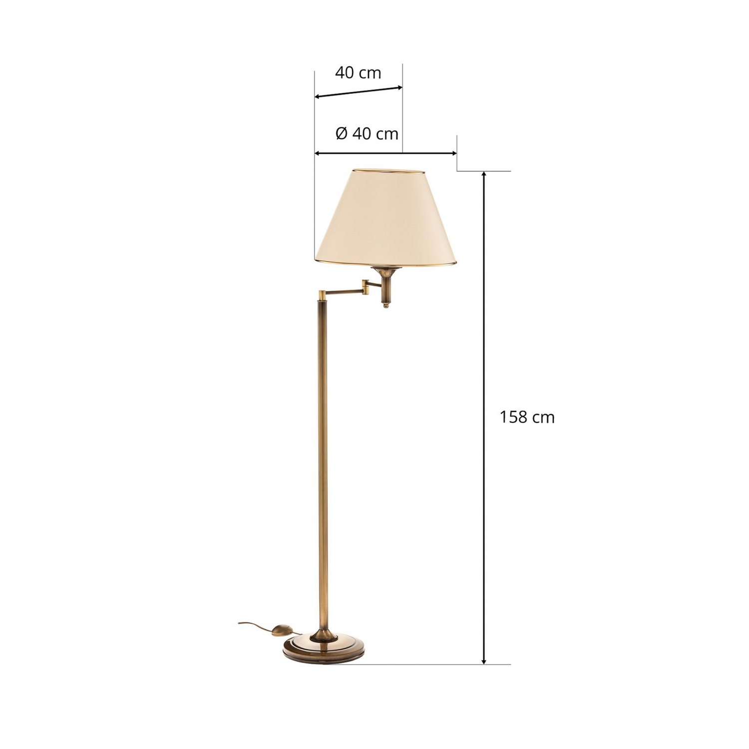 B-Ware Stehleuchte Birmingham Patiniert Mit Gelenk Stehlampe Leuchte Wohnzimmerlampe