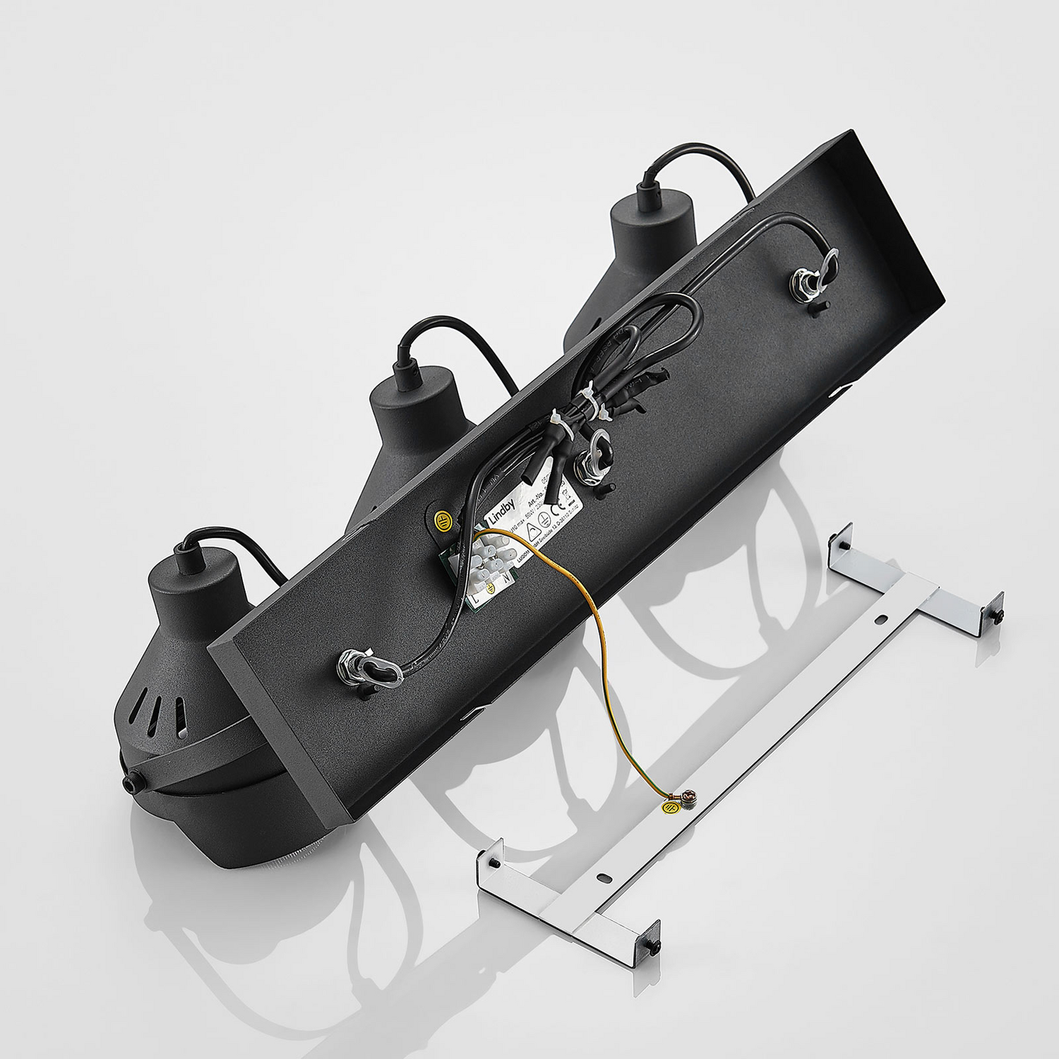 B-Ware Lindby Scheinwerfer Deckenstrahler Henega Schwarz 3 Flg Deckenlampe Deckenspot