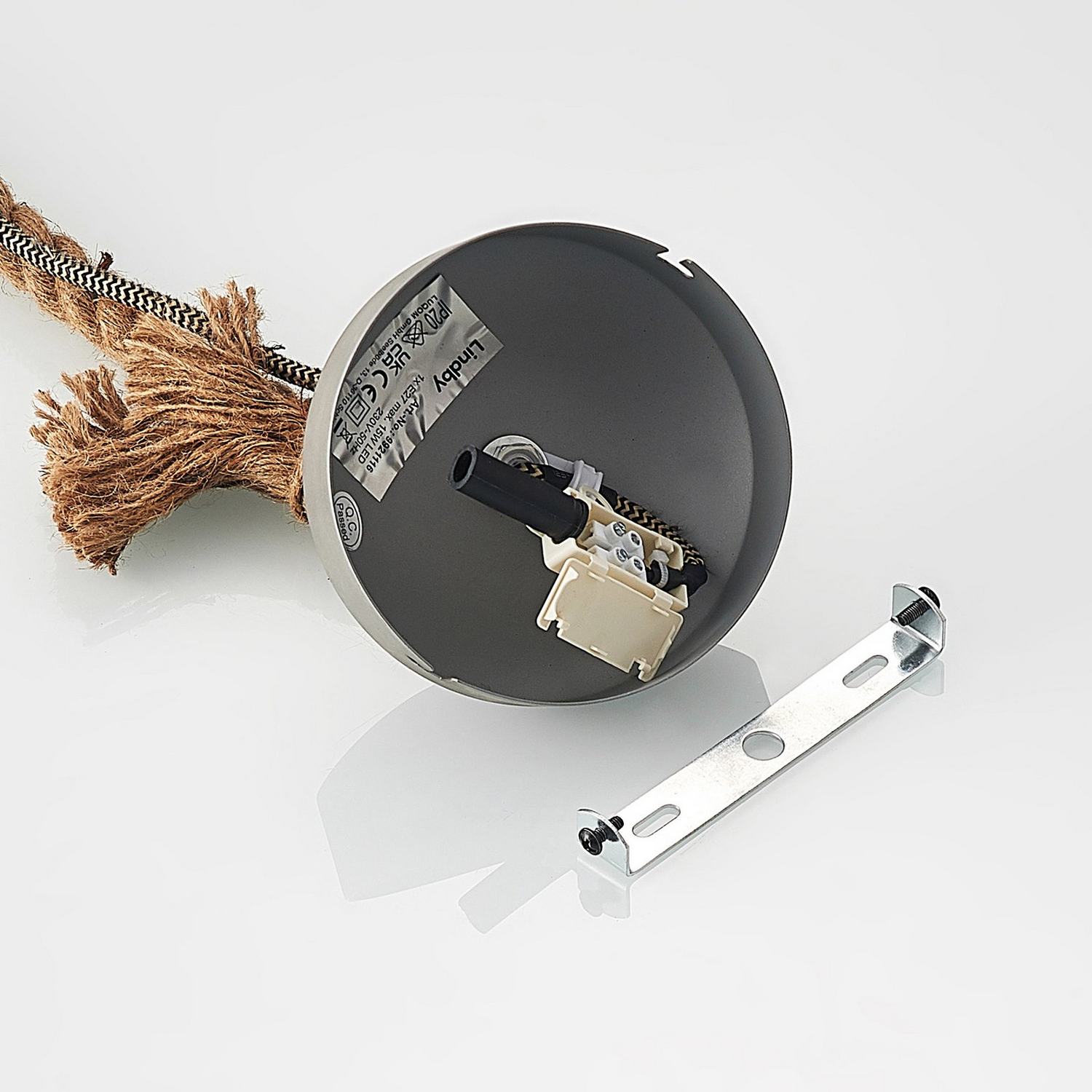 B-Ware Lindby Haruno Hängeleuchte Aus Rattan 42 Cm Deckenlampe Deckenleuchte Lampe Spot