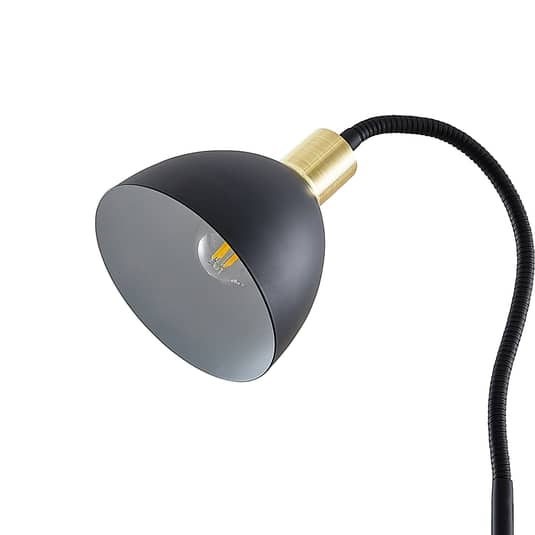 Lindby Genora Tischlampe Tischleuchte Leselampe Nachtlicht Lampe Leuchte Schwarz