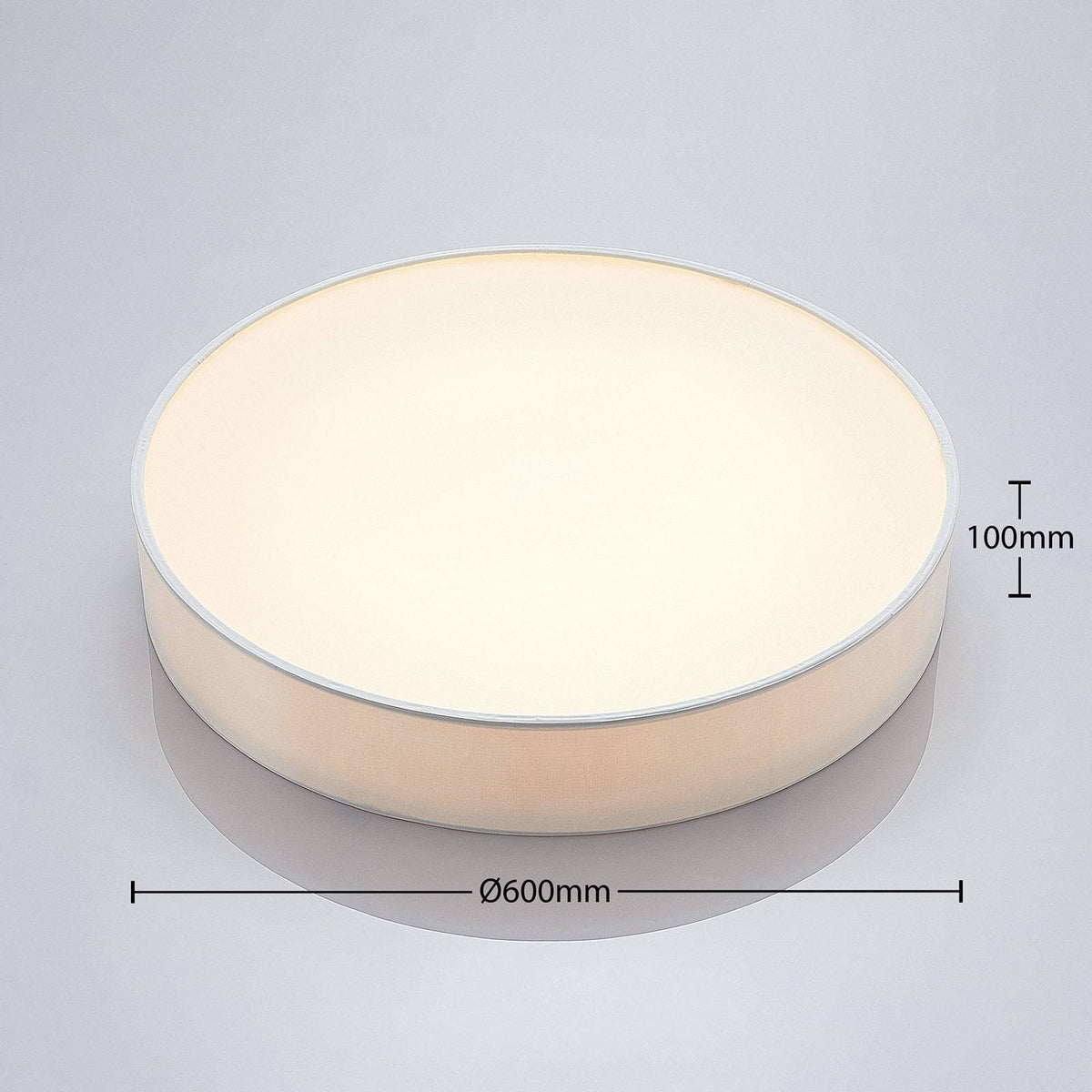 Lucande Deckenleuchte Deckenlampe LED RGB Smart Home WiZ App weiß Textil 60cm - 4251096557558
