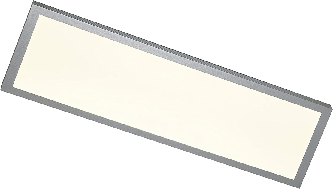 Lindby Livel LED-Panel Deckenlampe Deckenleuchte Lampe 36 W 80x30 cm weiß silber