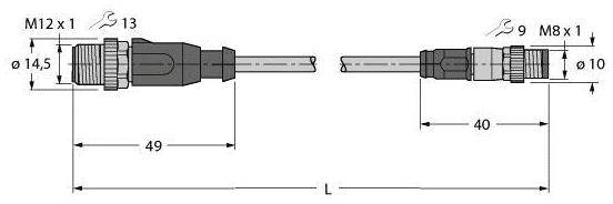 Turck 6935569 Sensor-/Aktor-Steckverbinder Verbinder Verbindungsleitung Leitung