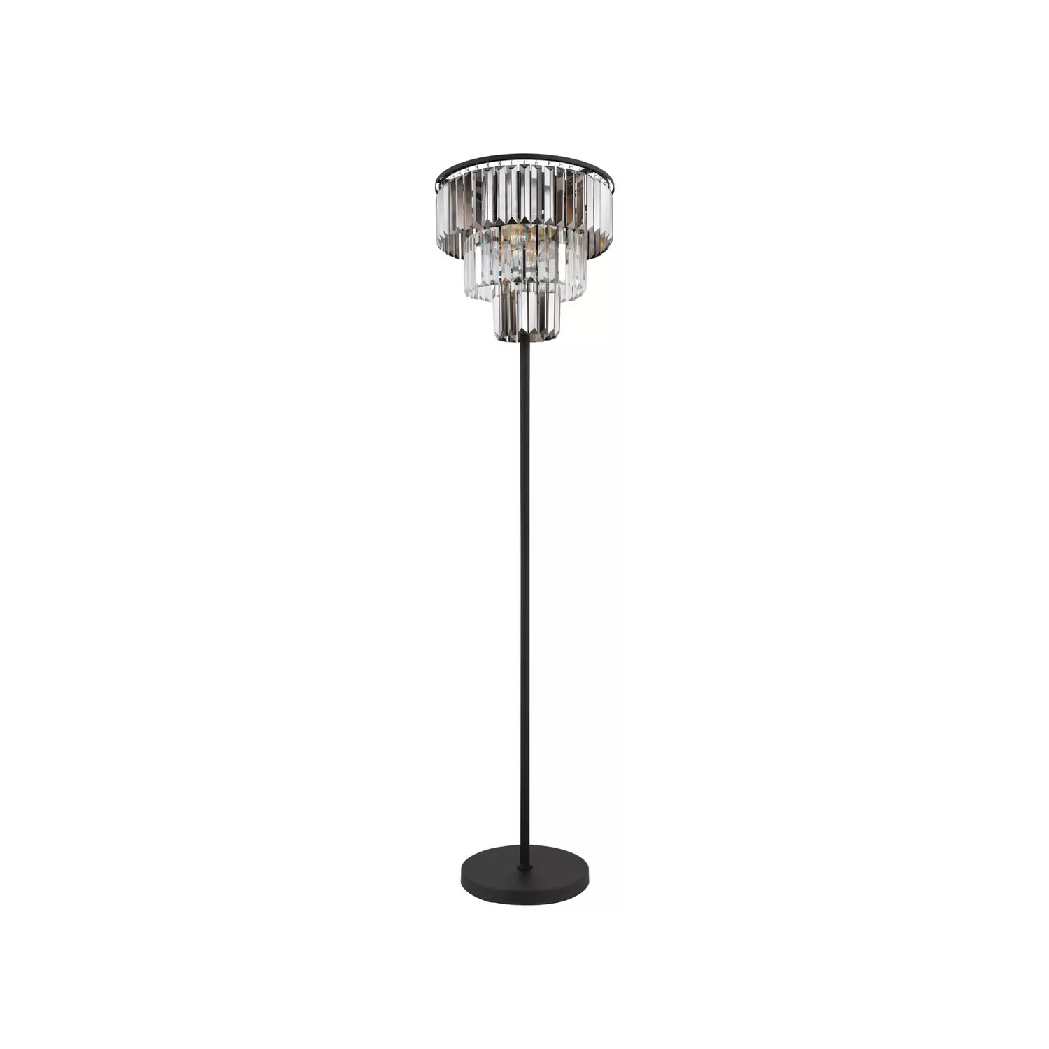 Globo Stehleuchte Naxis Schwarz Rauchgrau Höhe 160 Cm Kristall Stehlampe Lampe B-Ware