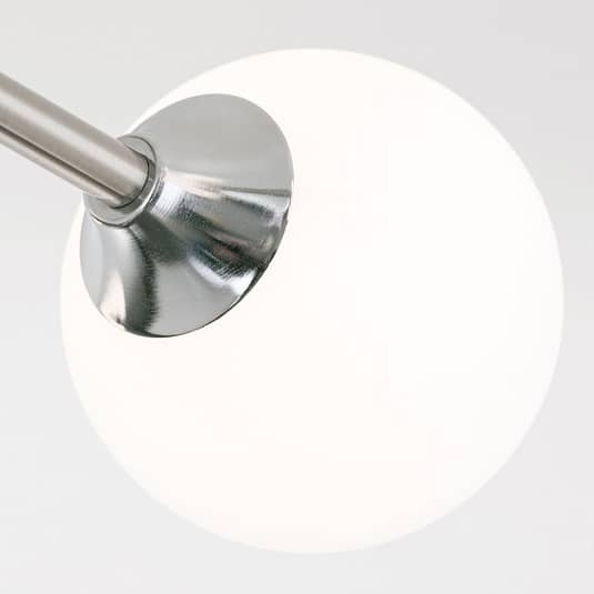 B-Ware Orion Deckenlampe Snowwhite Deckenleuchte Deckenlicht Mit Gestänge 6fl. Nickel