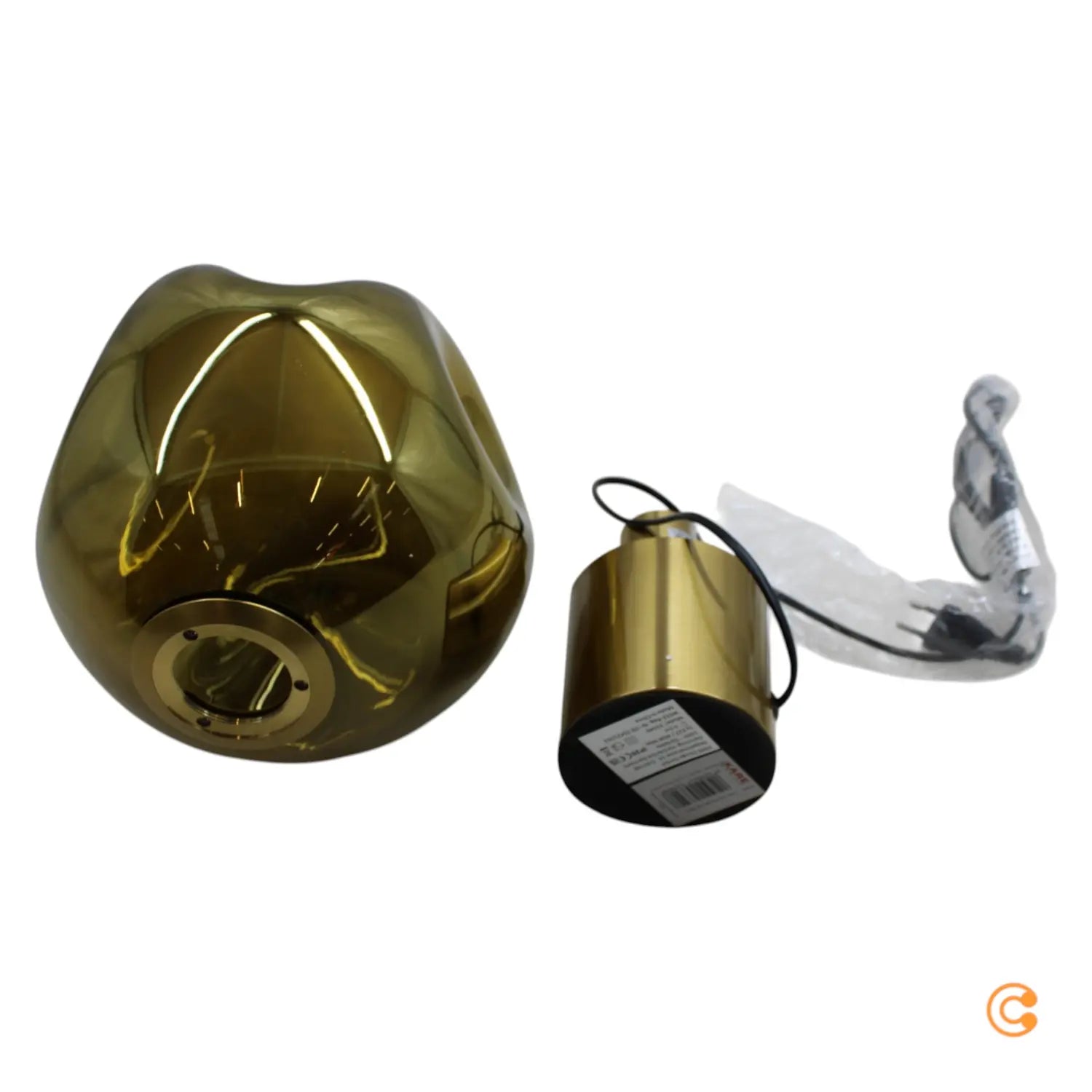 B-Ware Kare Dough Tischleuchte Tischlampe Schreibtischlampe Bürotischleuchte Glasschirm - 4025621533498