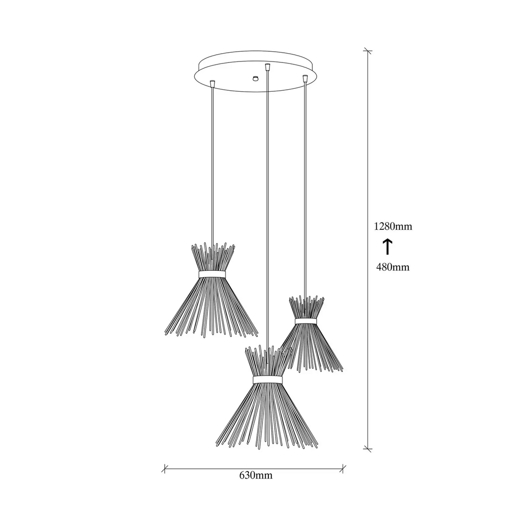 Kirpi 3085 Hängeleuchte Hängelampe Leuchte Lampe Pendelleuchte Pendellampe Licht