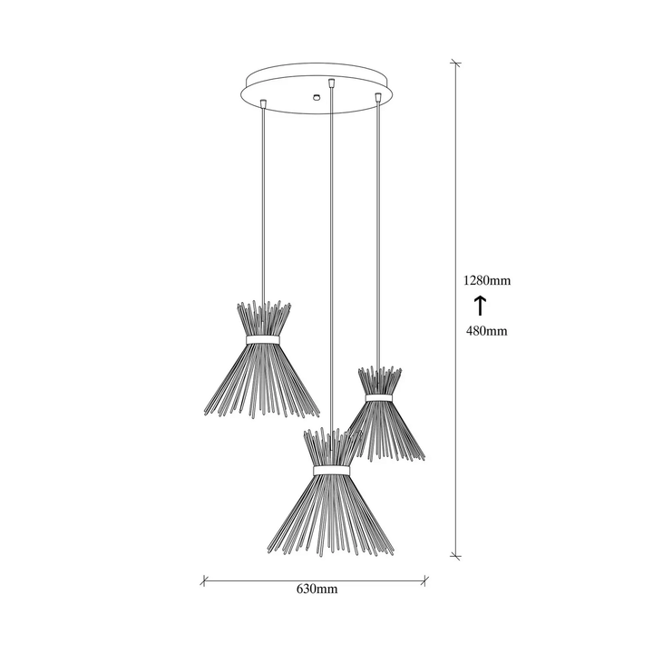 Kirpi 3085 Hängeleuchte Hängelampe Leuchte Lampe Pendelleuchte Pendellampe Licht