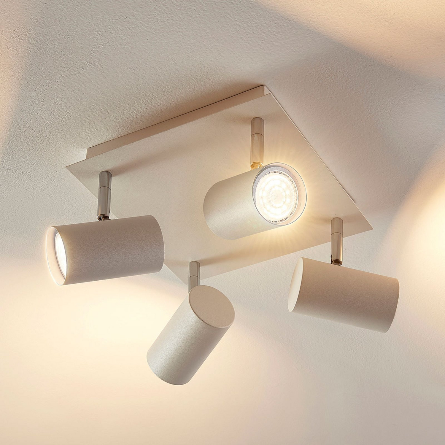 B-Ware Lindby Quadratische Led Deckenlampe Iluk Deckenlampe Leuchte Lampe Vierflammig