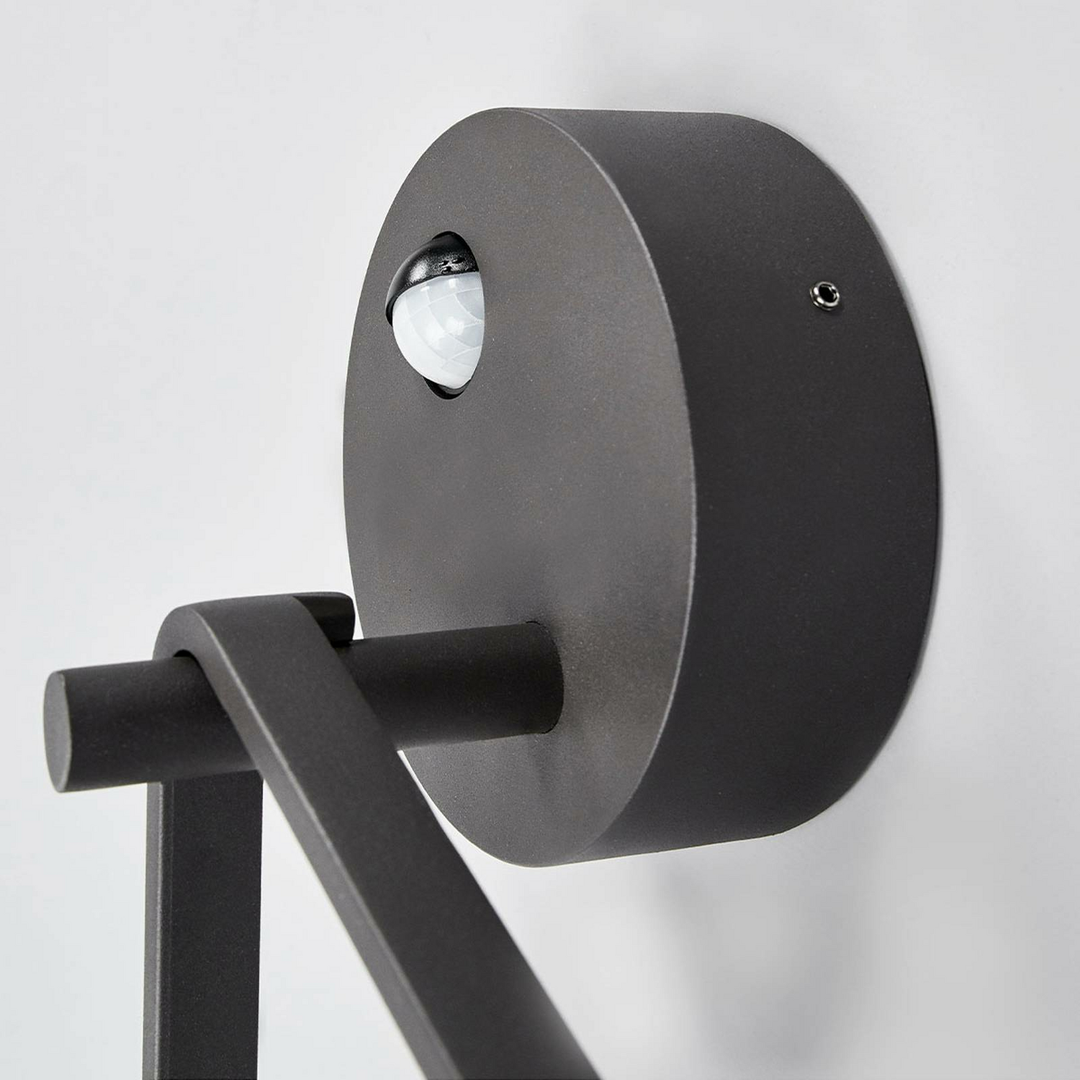 Lucande Led Außen Wandleuchte Mirco Wandleuchte Außenlampe Led Sensor Grafitgrau  B-Ware