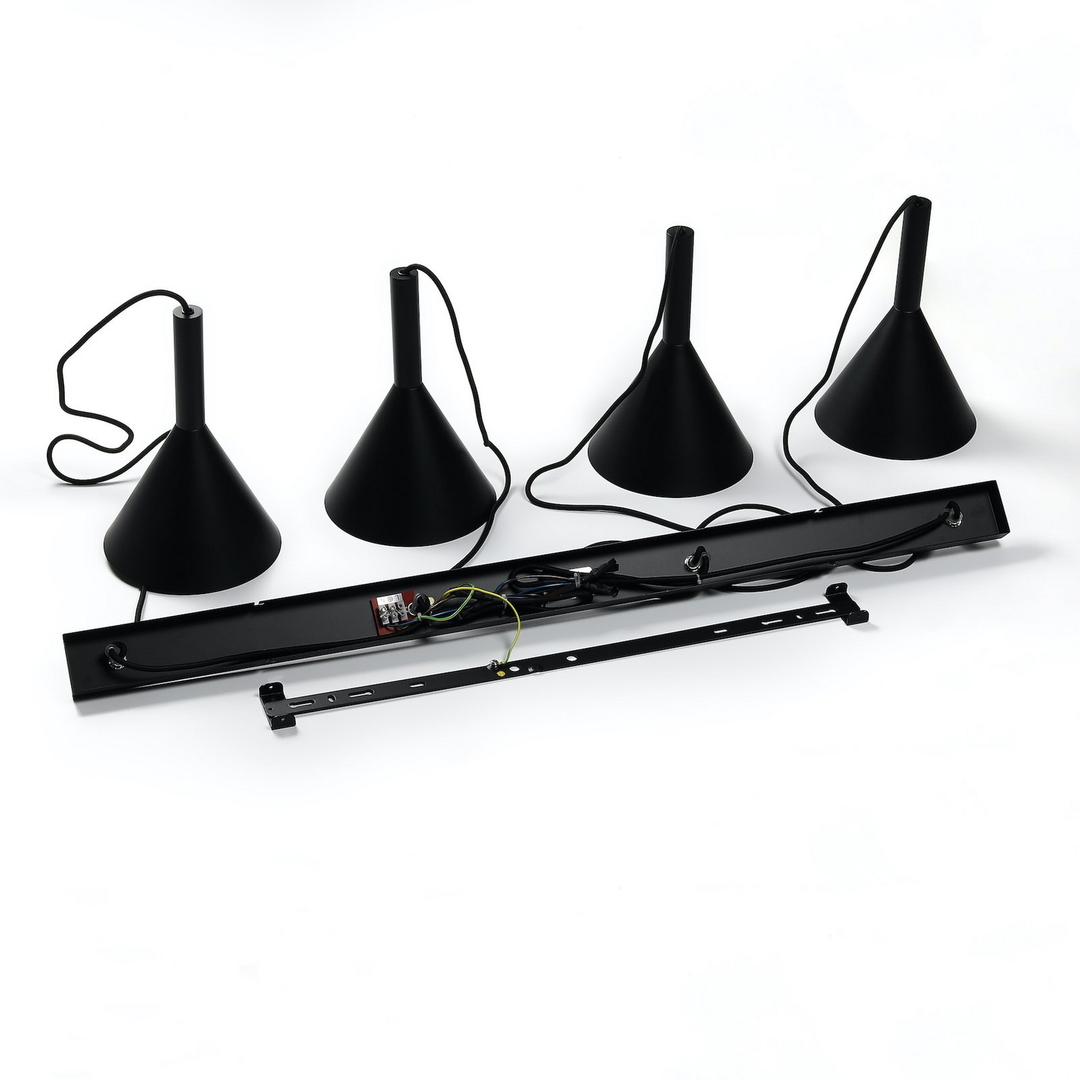 Arcchio Tadej Pendelleuchte Hängeleuchte Lampe Leuchte 4 Flammig Schwarz Weiß497 B-Ware - 4251096576306