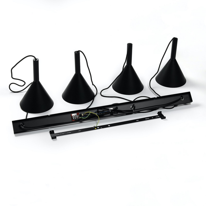 Arcchio Tadej Pendelleuchte Hängeleuchte Lampe Leuchte 4 Flammig Schwarz Weiß497 B-Ware - 4251096576306
