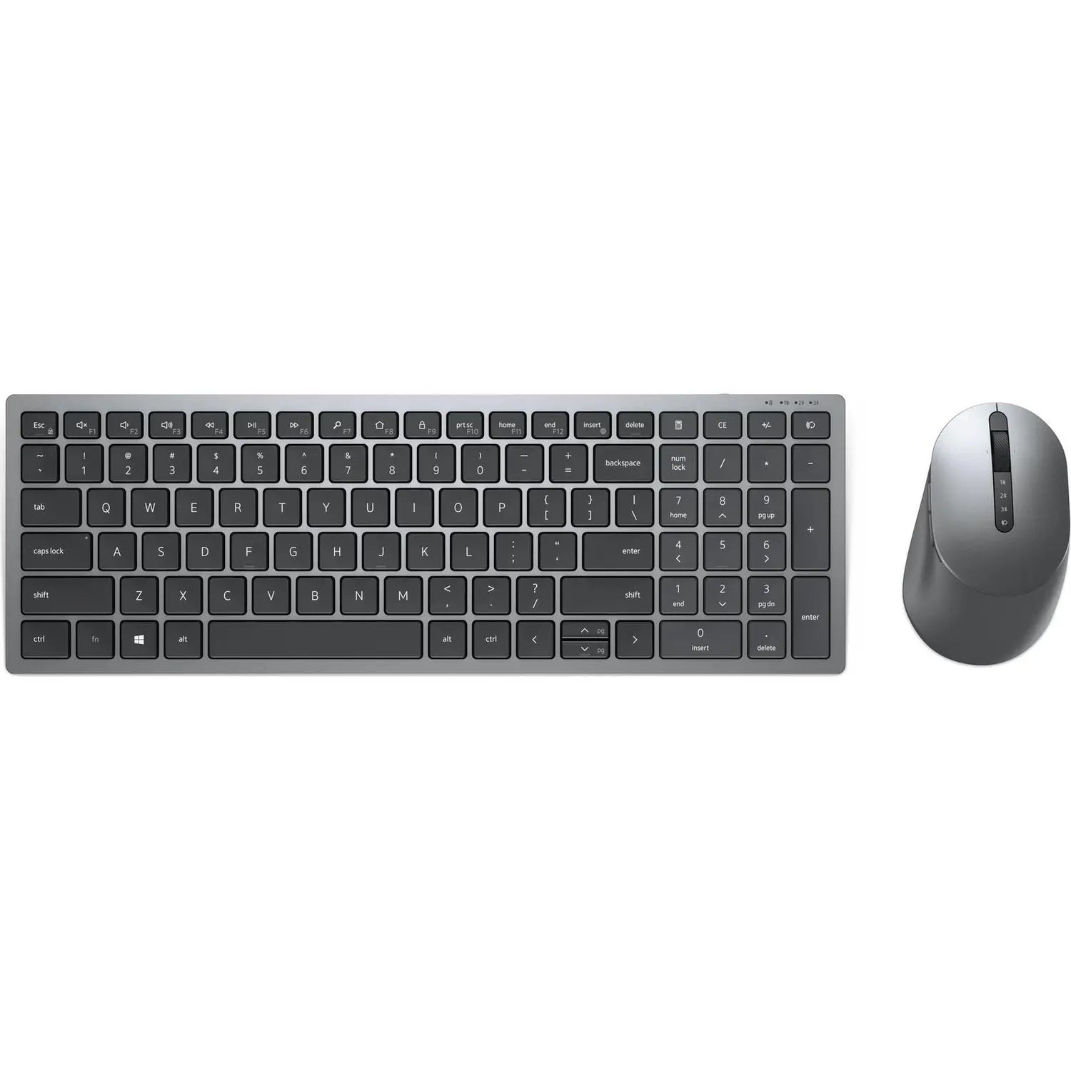 B-Ware Dell Tastatur Maus Set Kombi Wireless Bluetooth Multi Device Grau Km7120 W - 5397184289402