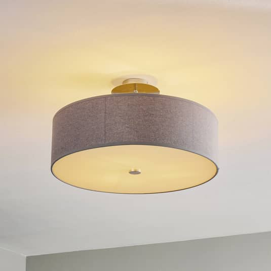 Nowodvorski Lightning Deckenlampe Viviane Flurlampe Mit Textilschirm E27 Grau868 B-Ware - 5903139653299
