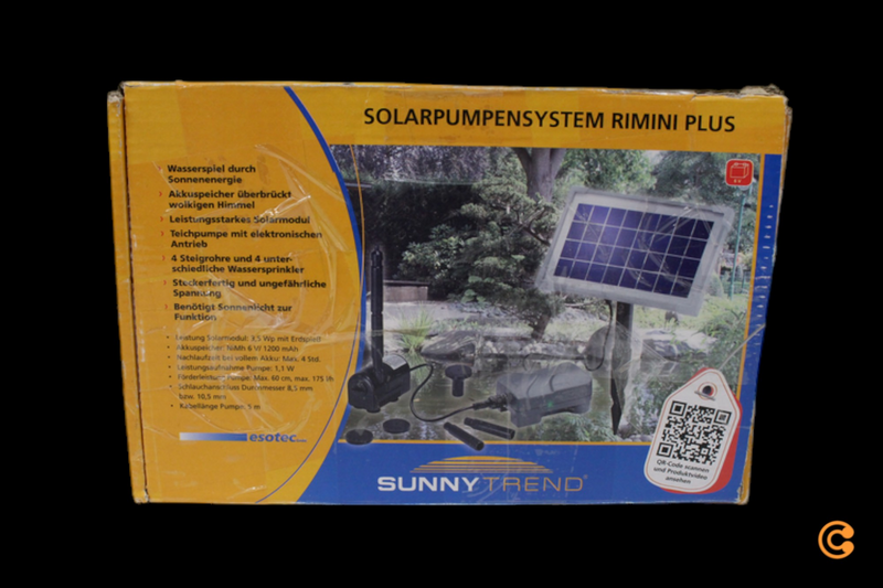 Esotec Rimini Plus Solar-Pumpenset Solarpumpe Akkuspeicher Teichpumpe 175 l/h