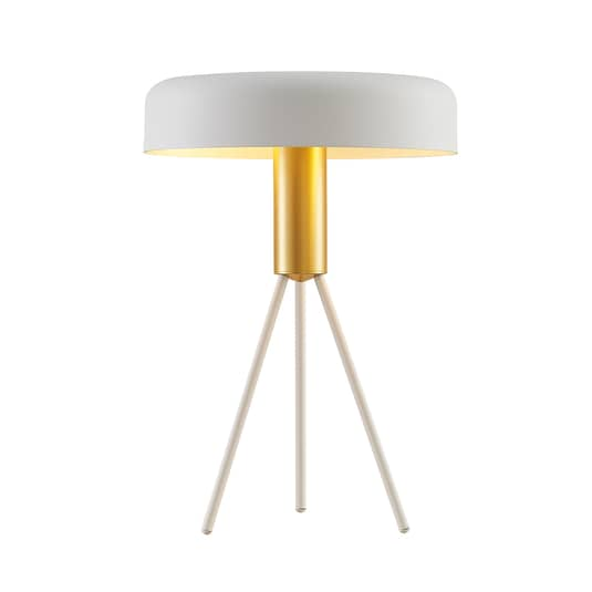Lucande Filoreta Tischlampe Tischlampe Designer Lampe Leuchte Weiß Messing E27 B-Ware - 4251096583366
