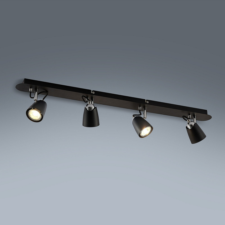 Lindby Noria Deckenstrahler Deckenlampe Deckenlampe Strahler schwarz dimmbar