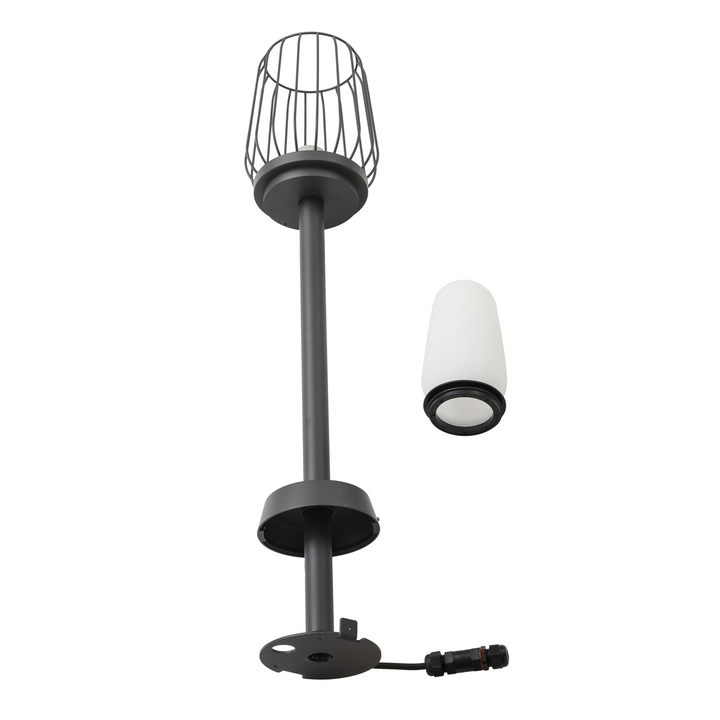 Lucande Wegeleuchte Chandan 80 cm schwarz Aluminium Lampe Leuchte Spot Stehlampe