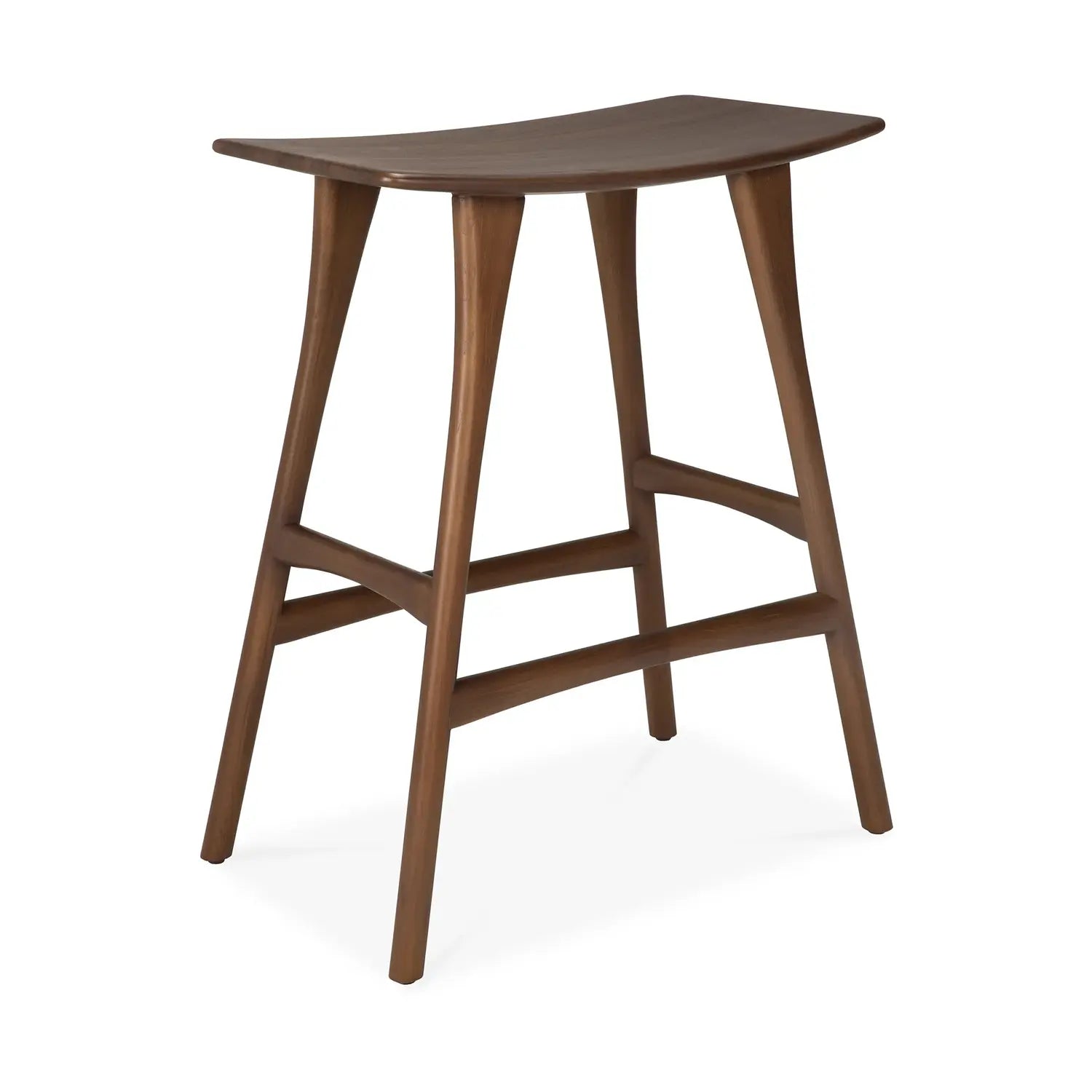 B-Ware Ethnicraft Hocker Osso Höhe 67 Cm Braun Lackiertes Teakholz Aus Massivholz - 5404023618566
