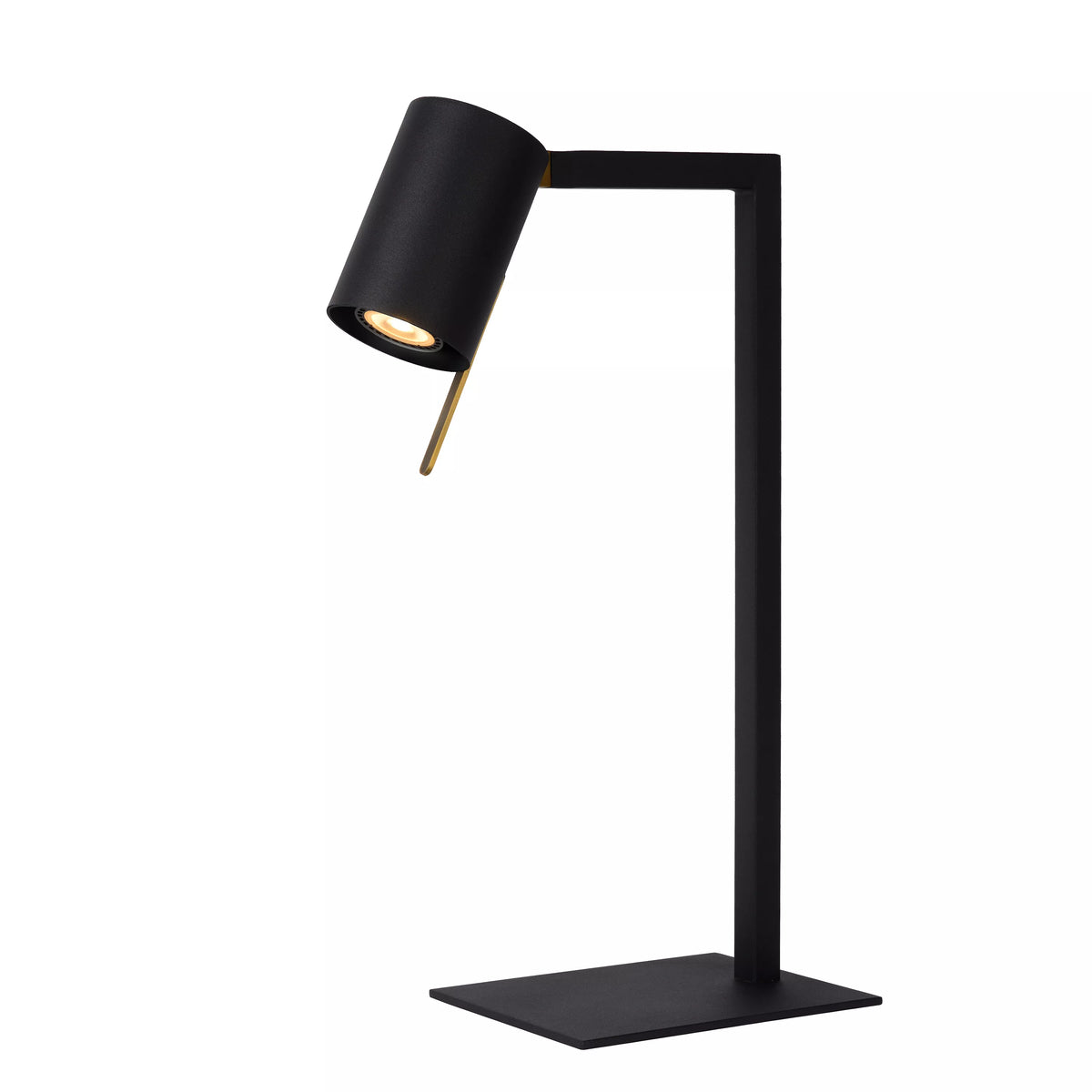 Lucide Schreibtischlampe Tischleuchte Lesley Schwarz Metall H50cm Kippschalter - 5411212031129