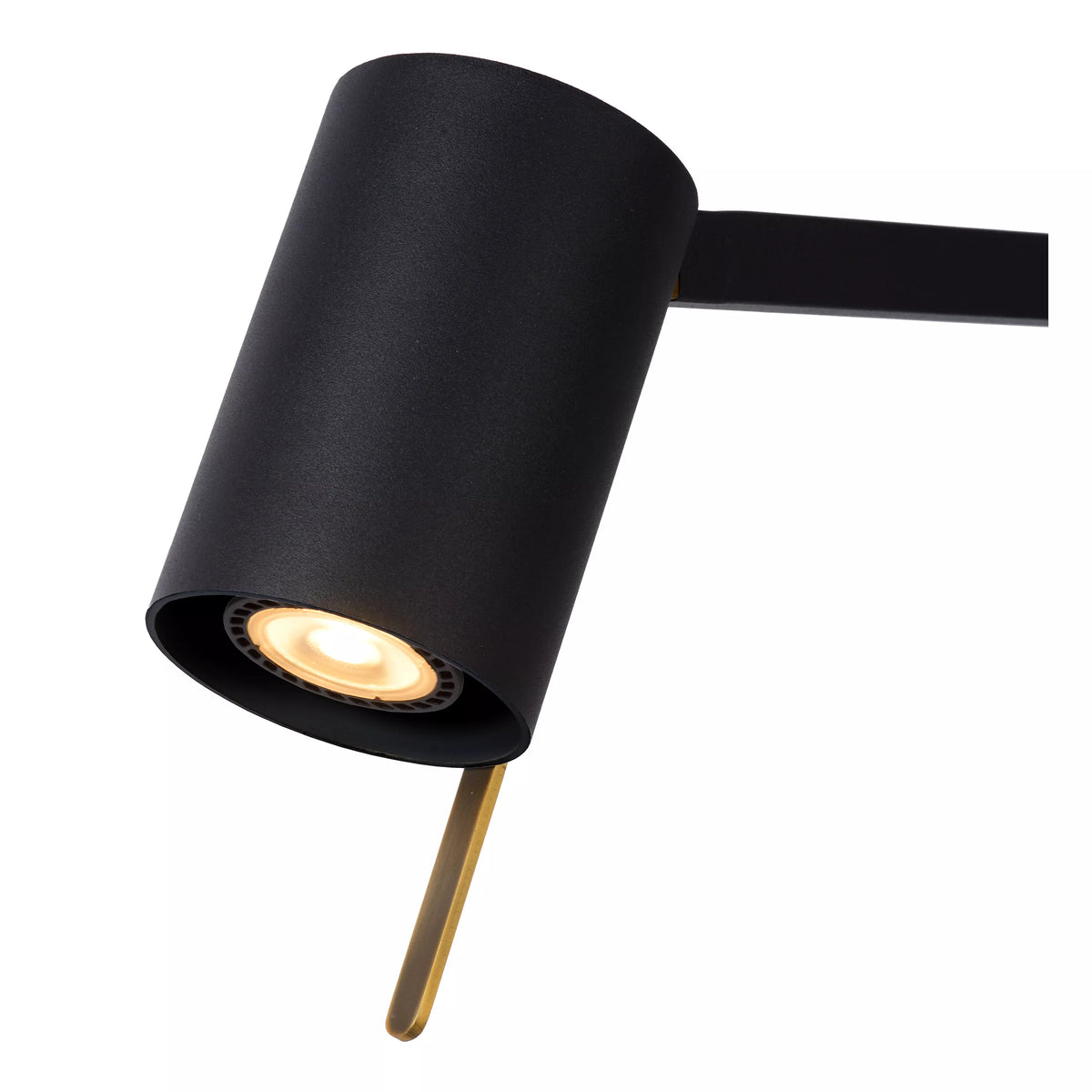 Lucide Schreibtischlampe Tischleuchte Lesley Schwarz Metall H50cm Kippschalter - 5411212031129