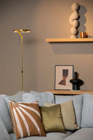 B-Ware Lucide Stehleuchte Stehlampe Led Celeste Dimmbar Mattes Gold Messing Innenraum