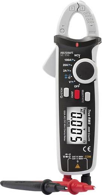 Voltcraft VC-330 Stromzange Multimeter Spannungsmesser digital CAT II CAT III - 4016138958751