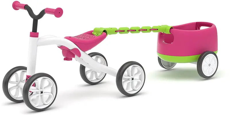 Chillafish Quadie Trailie Kinderfahrzeug Laufrad Anhänger Pink B-Ware - 5425029650671