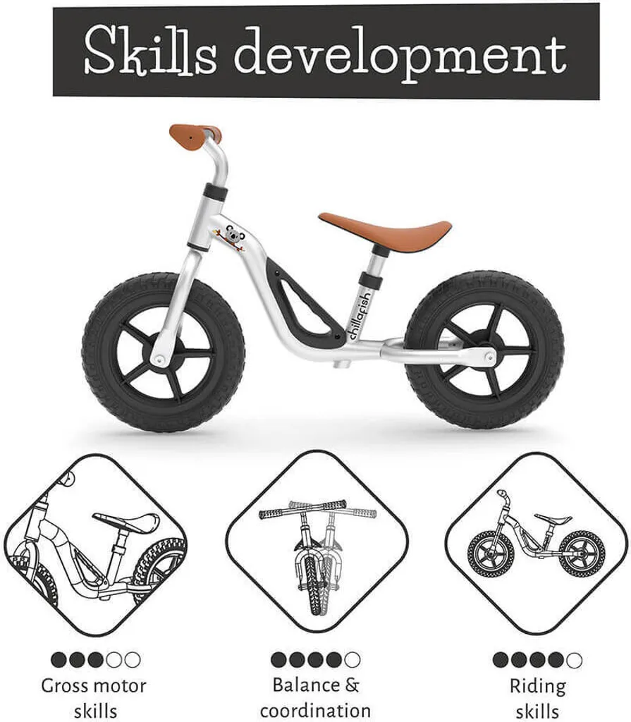 Chillafish Charlie Balance Bike Laufrad Kinderfahrrad Rad 10 Zoll Farbe Silver B-Ware - 5425029651562