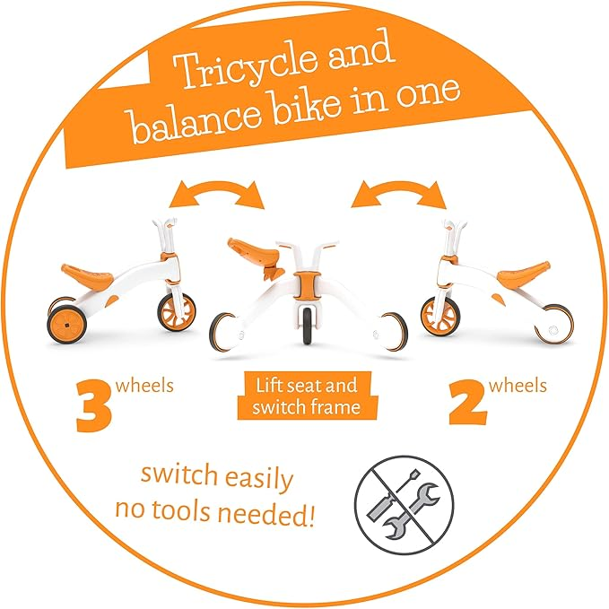 B-Ware Chillafish Bunzi Laufrad Dreirad 2in1 Spielfahrzeug Babyfahrzeug Fahrrad Rad