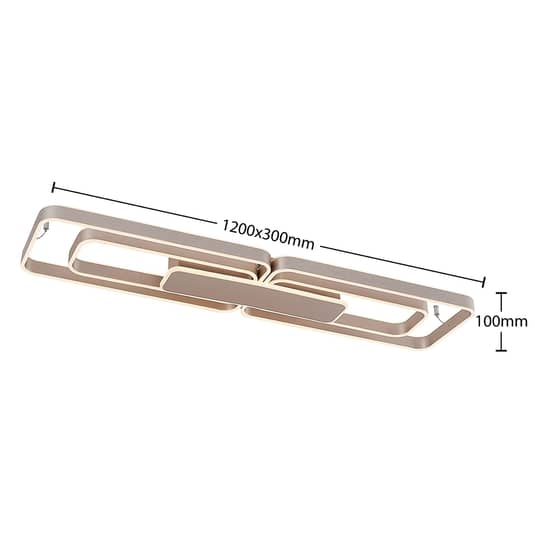 Lucande Kadira Led Deckenlampe Deckenlampe Deckenlicht Lampe Leuchte 120 Nickel B-Ware - 4251911710779