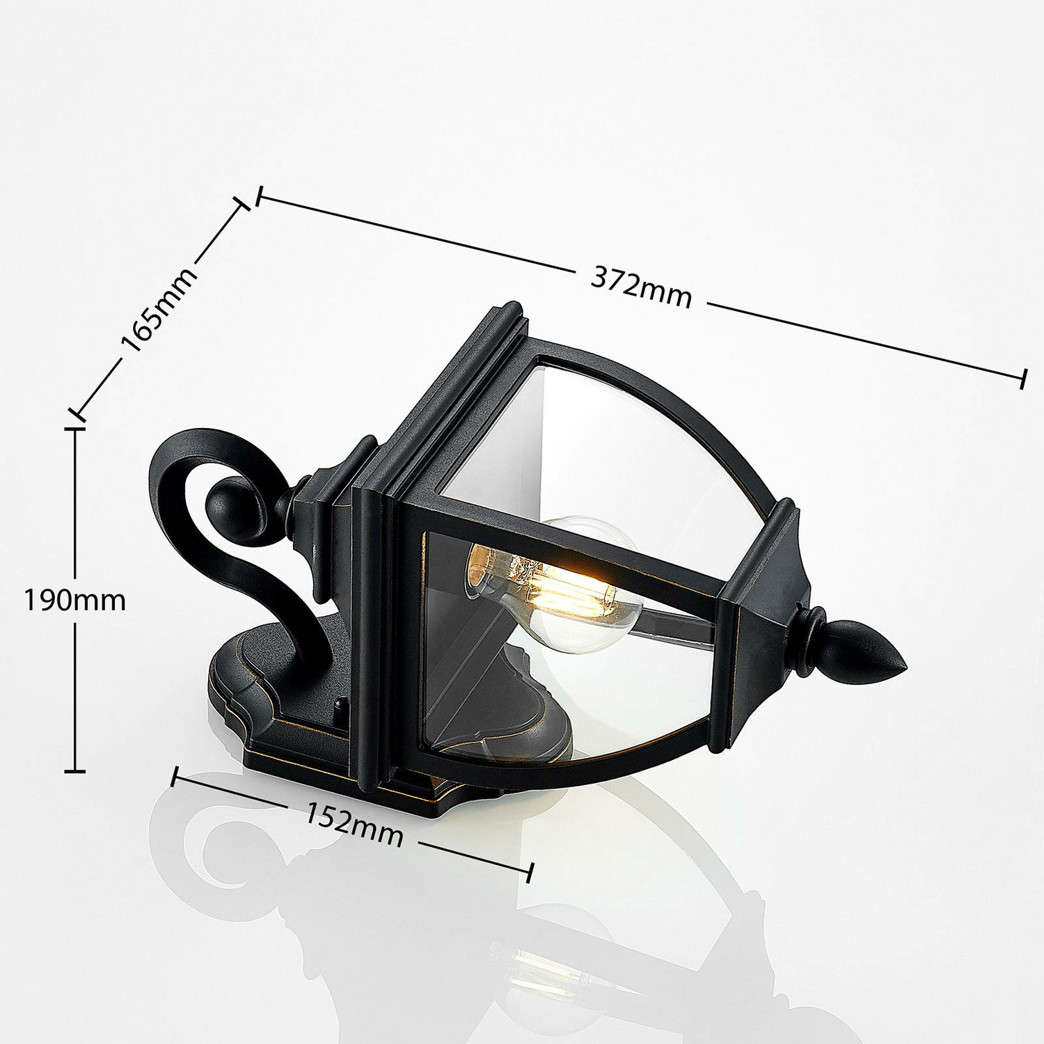 Lindby Cerys Außen Wandleuchte Larternenleuchte Gartenleuchte Dekolaterne E27914 B-Ware - 4251096568295