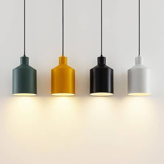 B-Ware Lindby Tirane Hängeleuchte Hängeleuchte Lampe Leuchte Bunte Schirme Eisen