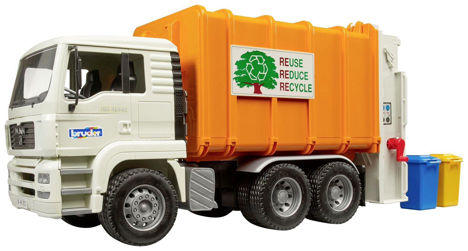 B-Ware Bruder Man Tga Hecklader Müll Lkw Kinderspielzeug Spielzeug 1:16 Baustellen Lkw