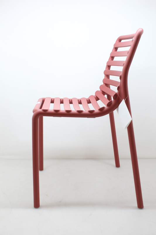 B-Ware Nardi Doga Bistro Stuhl Esszimmerstuhl Küchenstuhl Gartenstuhl Polypropylen Rot