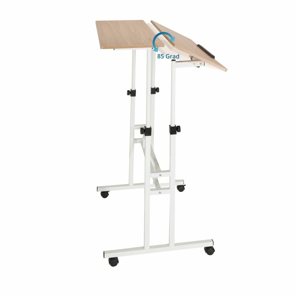 Hjh Office Steh Arbeitstisch Schreibtisch Workstation I 80 X 60 Cm Eiche Weiß161 B-Ware