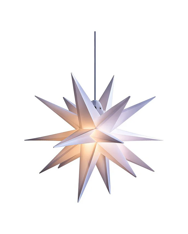 Étoile géante Sterntaler blanche 18 branches 100 cm par DecoTrend