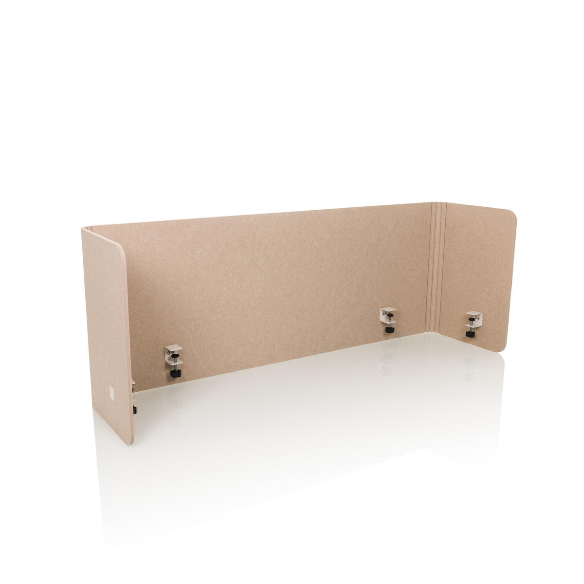 hjh OFFICE Tischtrennwand Akustikpanel FLEXMIUT Sichtschutz PET beige Trennwand - 4064323037491