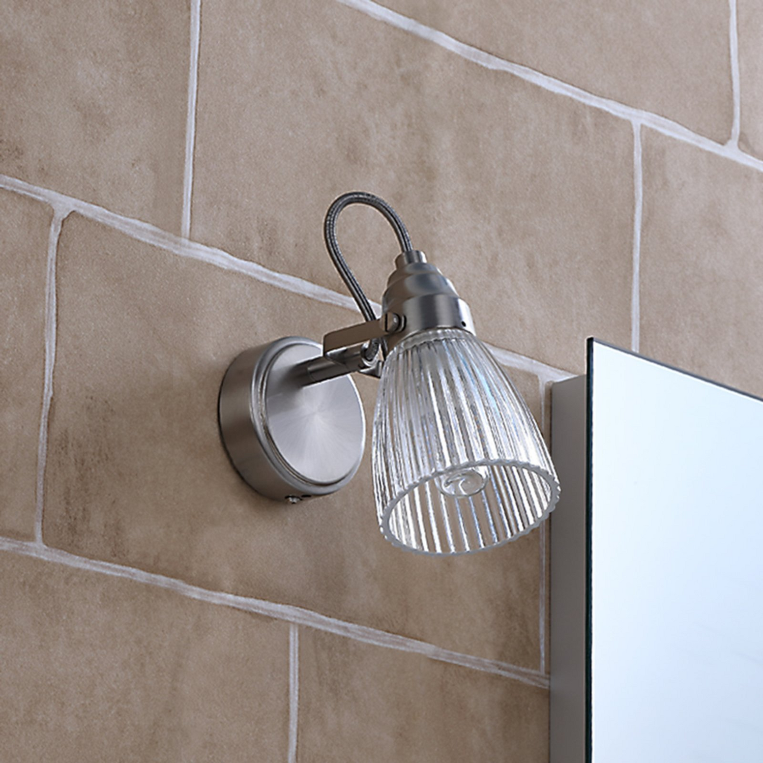 B-Ware Lindby Bad Wandleuchte Kara Flurleuchte Badezimmerlampe Wandstrahler G9 Lampe