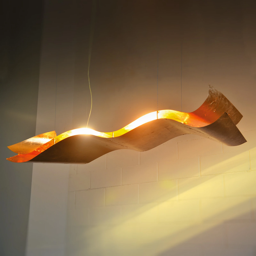Knikerboker A Tempo Perso   Blattgold Hängelampe Led Hängeleuchte Pendelleuchte B-Ware - 5538027