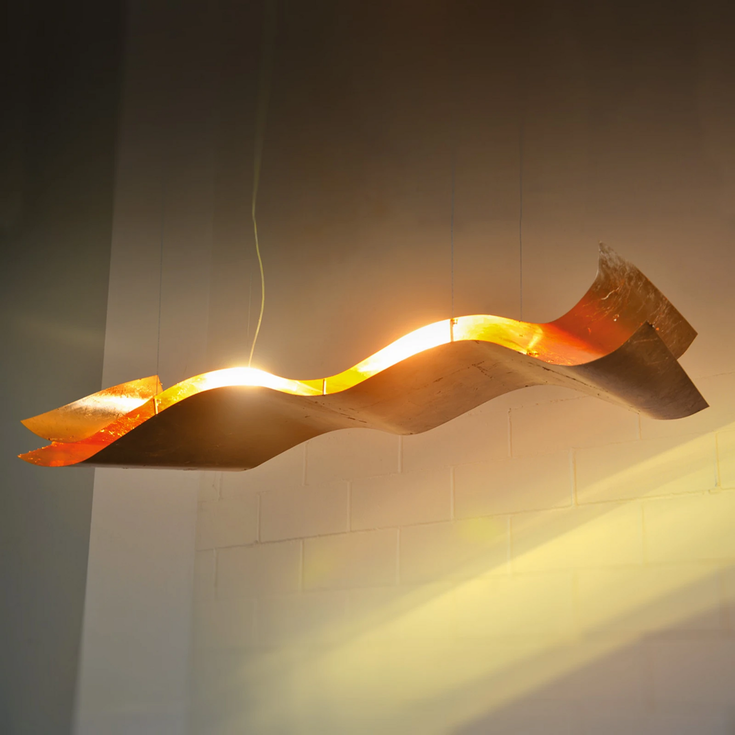 Knikerboker A Tempo Perso   Blattgold Hängelampe Led Hängeleuchte Pendelleuchte  B-Ware - 5538027