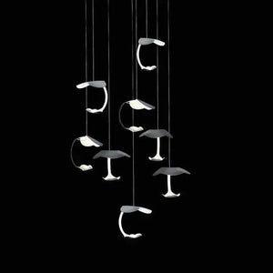 B-Ware Knikerboker Pendelleuchte Le Gigine Deckenleuchte Leuchte Led Weiß 8fl Stahl