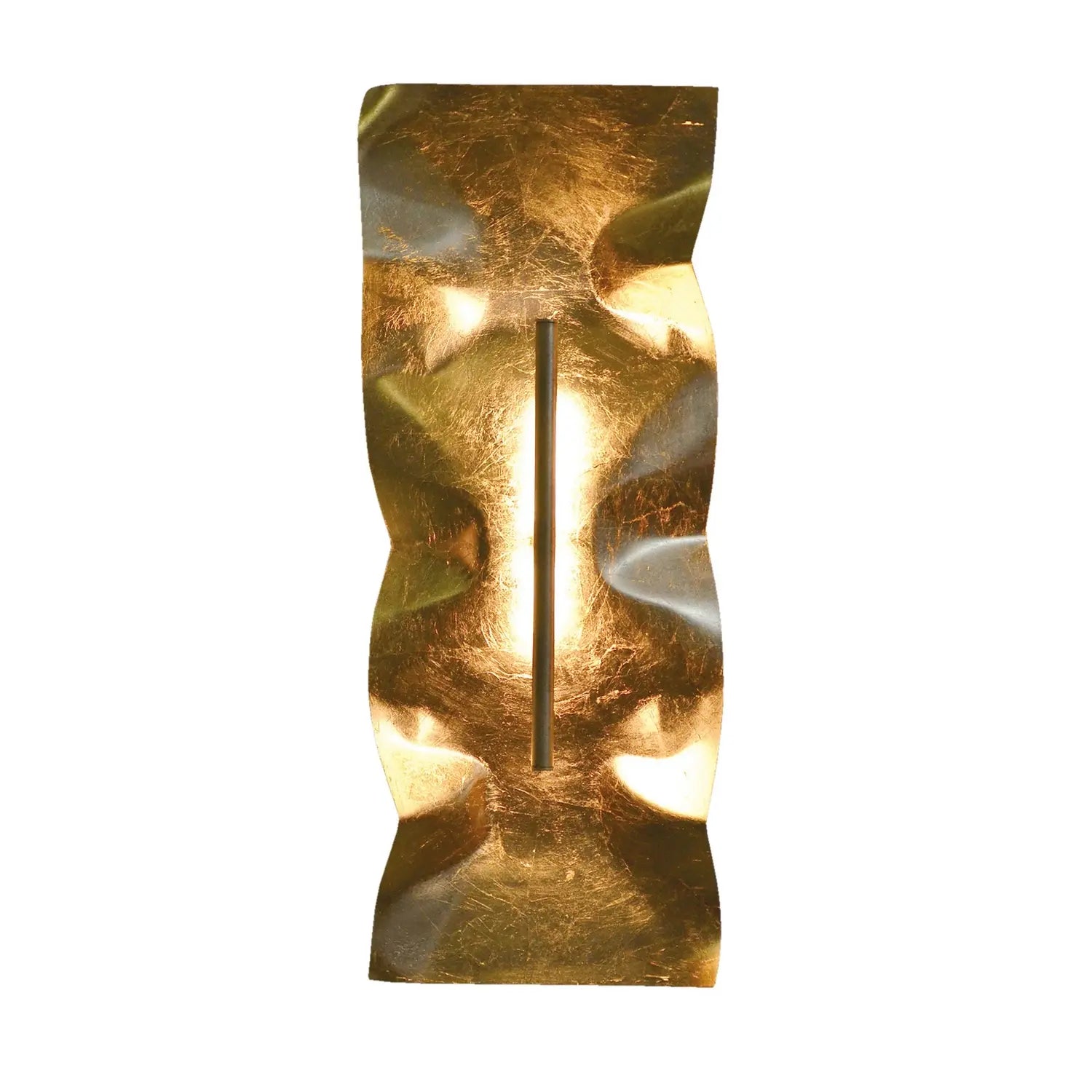 B-Ware Knikerboker Wandleuchte Wandlampe Crash Tube Blattgold Stahl Siehe Text/Foto - 5538156
