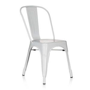 B-Ware hjh OFFICE Stuhl Sitzmöbel Bistrostuhl weiss stapelbar Gastronomie Sitz