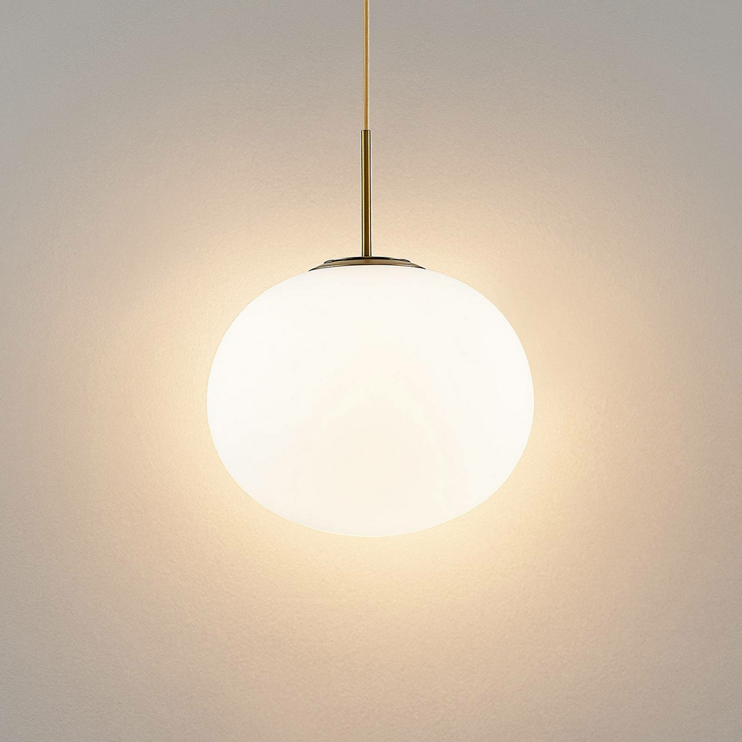 Lindby Noana Hängeleuchte Hängelampe Pendelleuchte Lampe Wohnzimmer Glasschirm