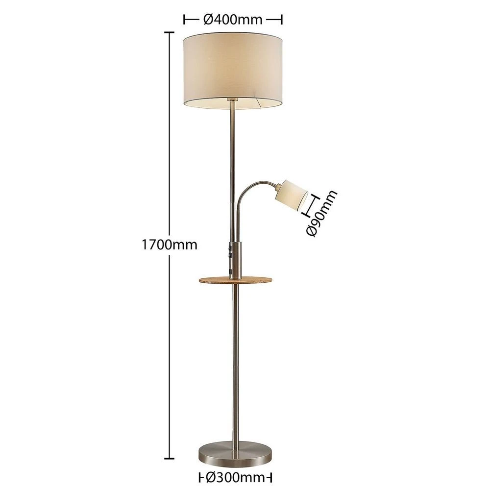 Lampadaire Lindby Aovan, lampe de lecture, éclairage indirect, lampe de lecture E27375 (produit d'occasion)