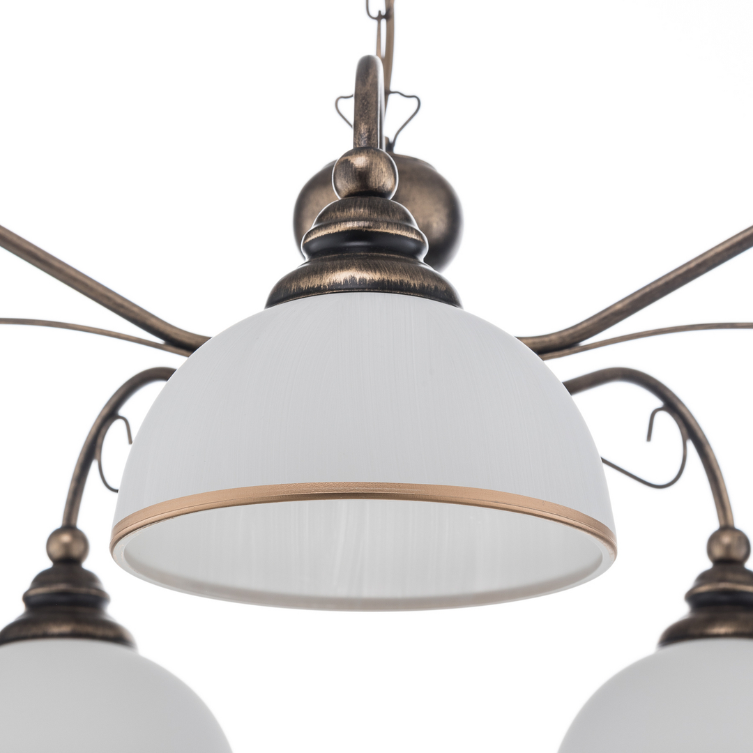 Casale Hängeleuchte Lampe Fünfflammig Leuchte Hängeleuchte E27 Metall Glas B-Ware - 5905962011772