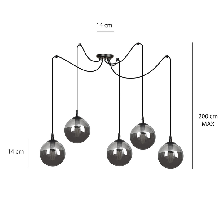 Euluna Hängeleuchte Glassy  Deckenlampe Pendelleuchte Wohnzimmerleuchte E14 B-Ware - 5901738919006